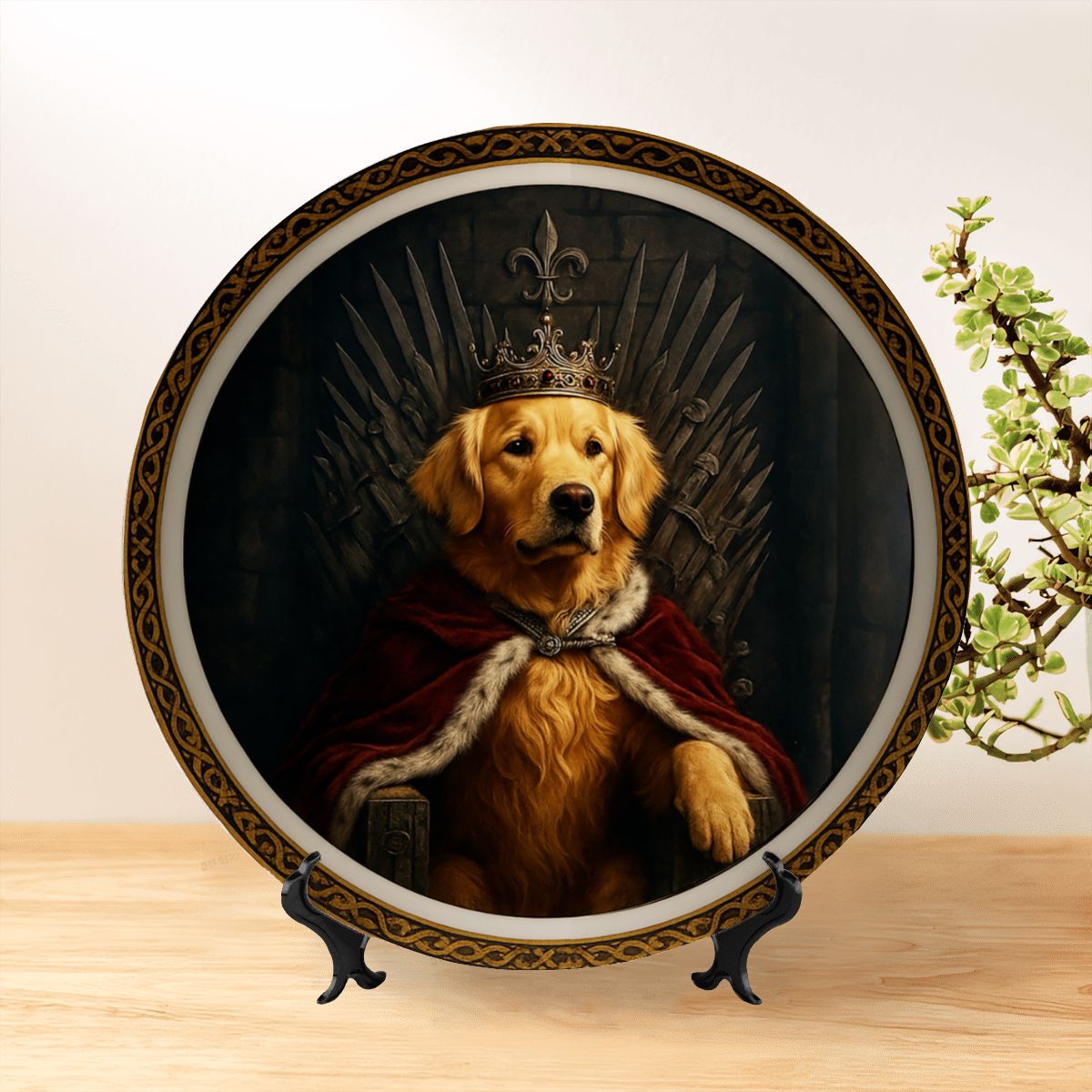 SPF Decorative Plate (Royal Collection) - Golden Retriever 1