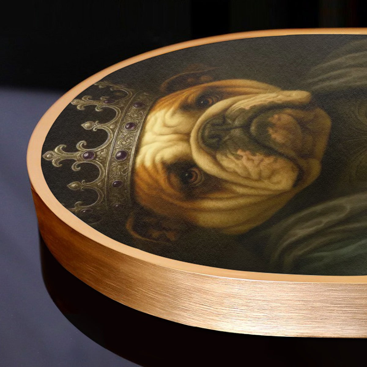 SPF Arched Canvas Prints Wall Art (Bulldog)