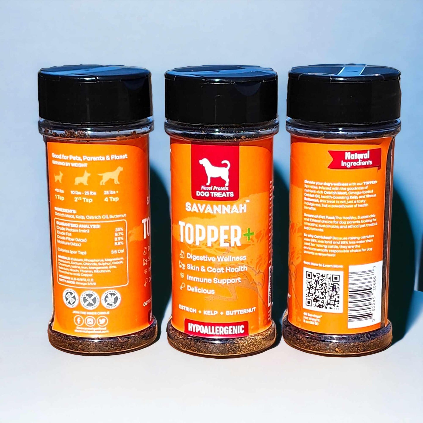 Topper Plus: Ostrich & Butternut (3oz) The Flavor-Packed Superfood Boost for Your Dog's Kibble