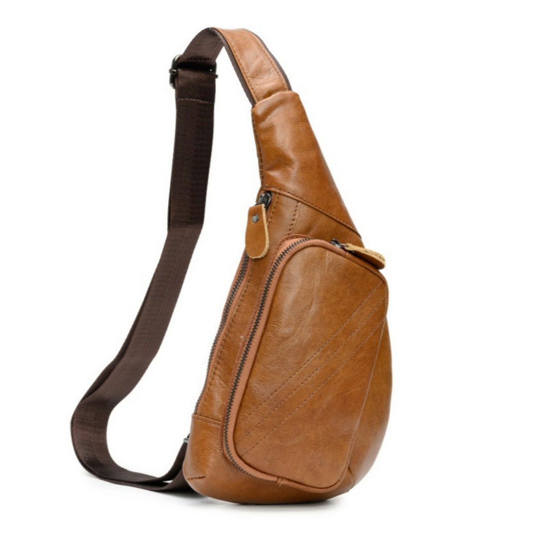 Casual Cowhide Crossbody Genuine Leather Chest Bag For Men