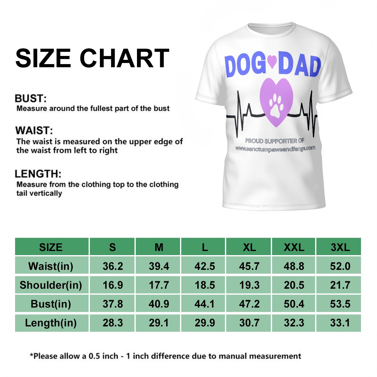 Dog Dad White Tee