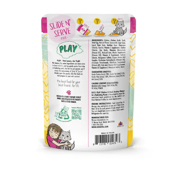 BFF Play Paté Destiny Chicken and Duck Wet Cat Pouch (3oz)