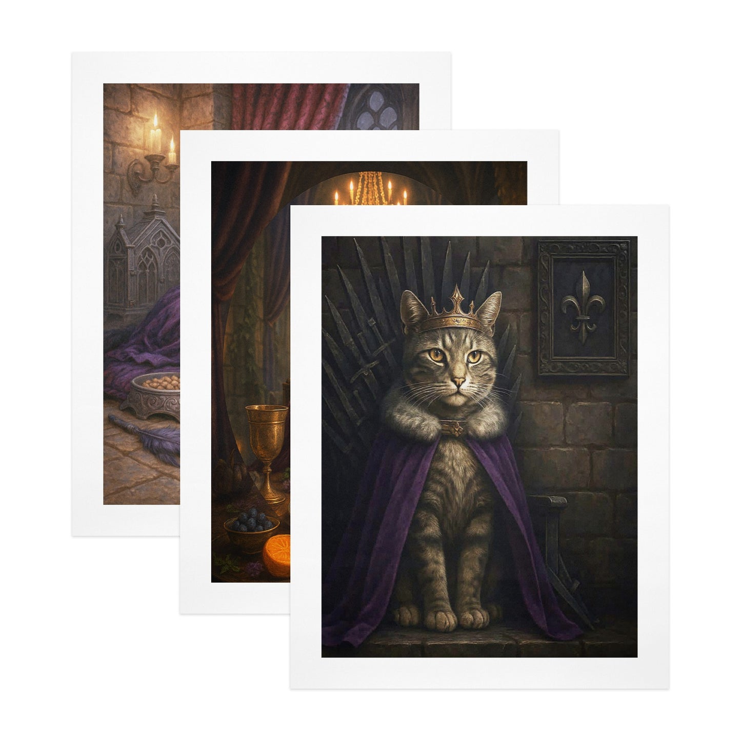 SPF Art Prints of Royal Pets (Set of 3)