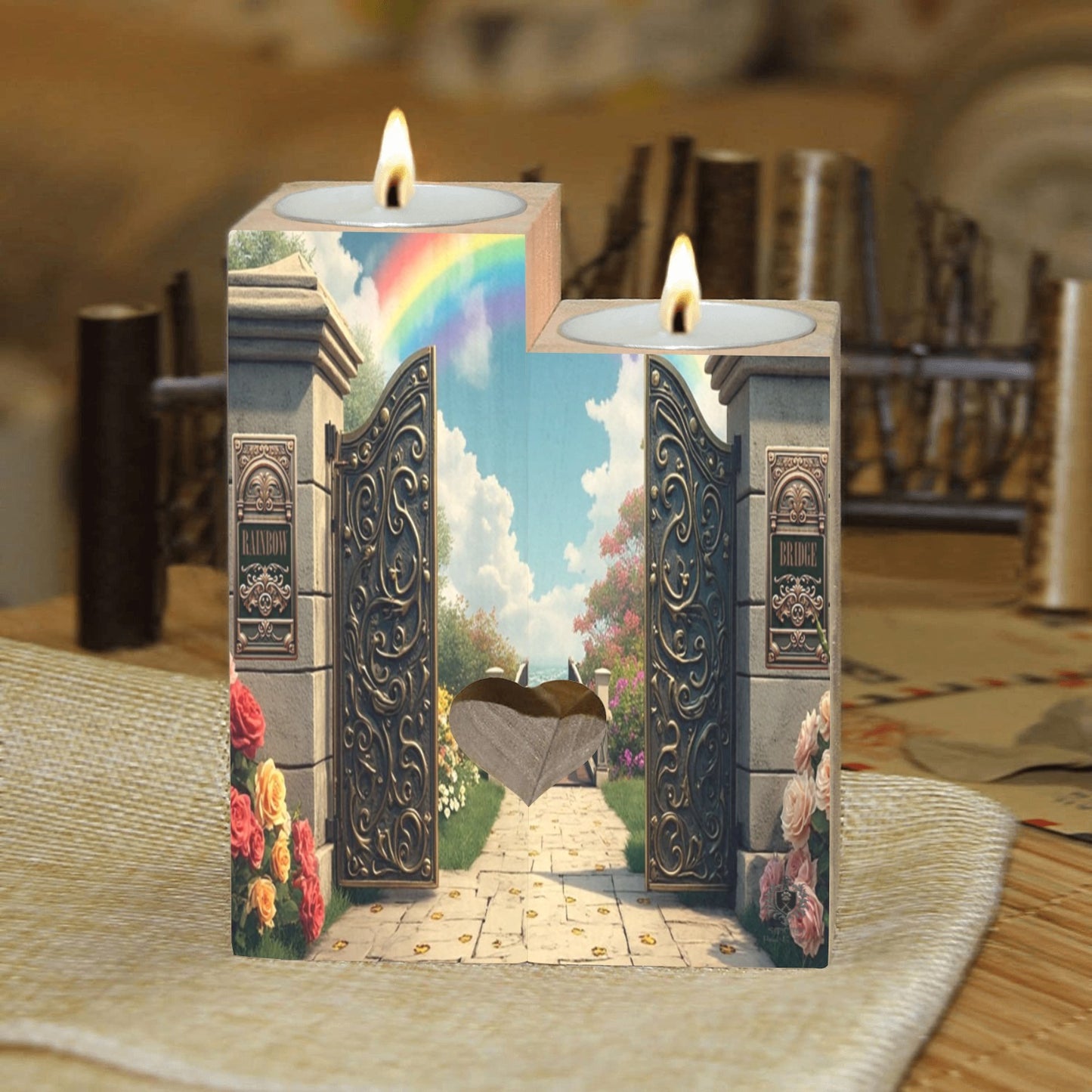 SPF Rainbow Bridge 2-peice candle set