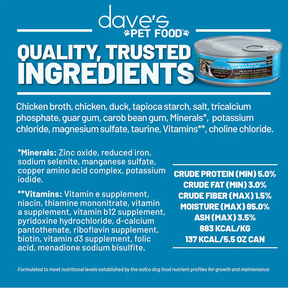 Dave's Chicken and Duck recipe in SauceyPate (5.5oz)