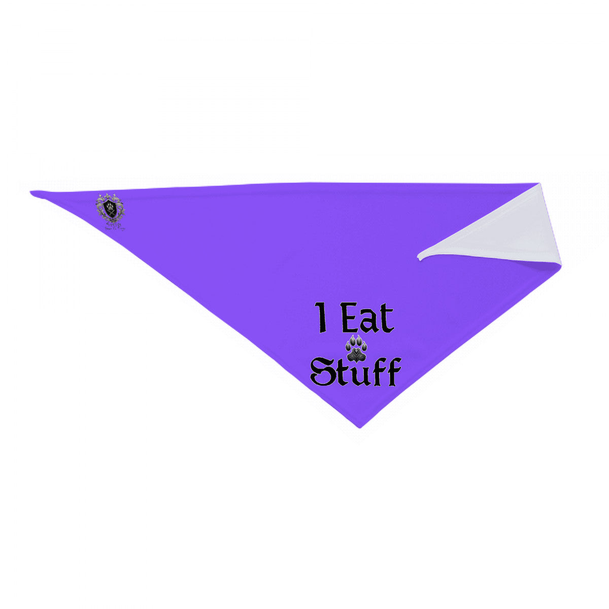 SPF Pet Decorative Triangle Scarf (purple - I eat stuff)