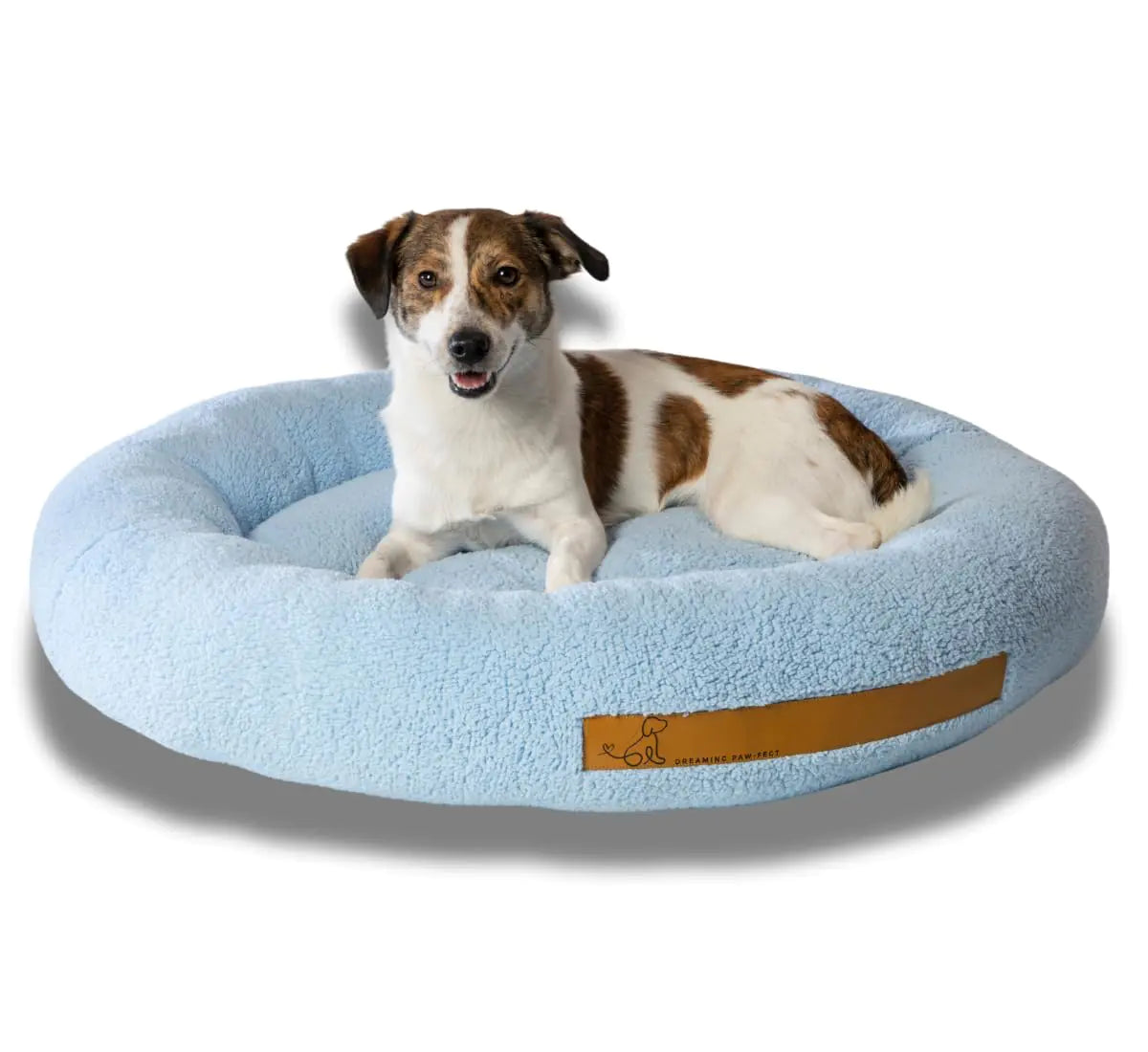 Dreaming Paw-fect. Orthopedic Dog bedsRound Dog Bed Sofa Dog Bed Dog beds & Furniture with Washable Pillow Dog Couch Bed with Anti-Slip Bottom Durable Dog Bed Elevated Dog Bed. Large Dog Bed.