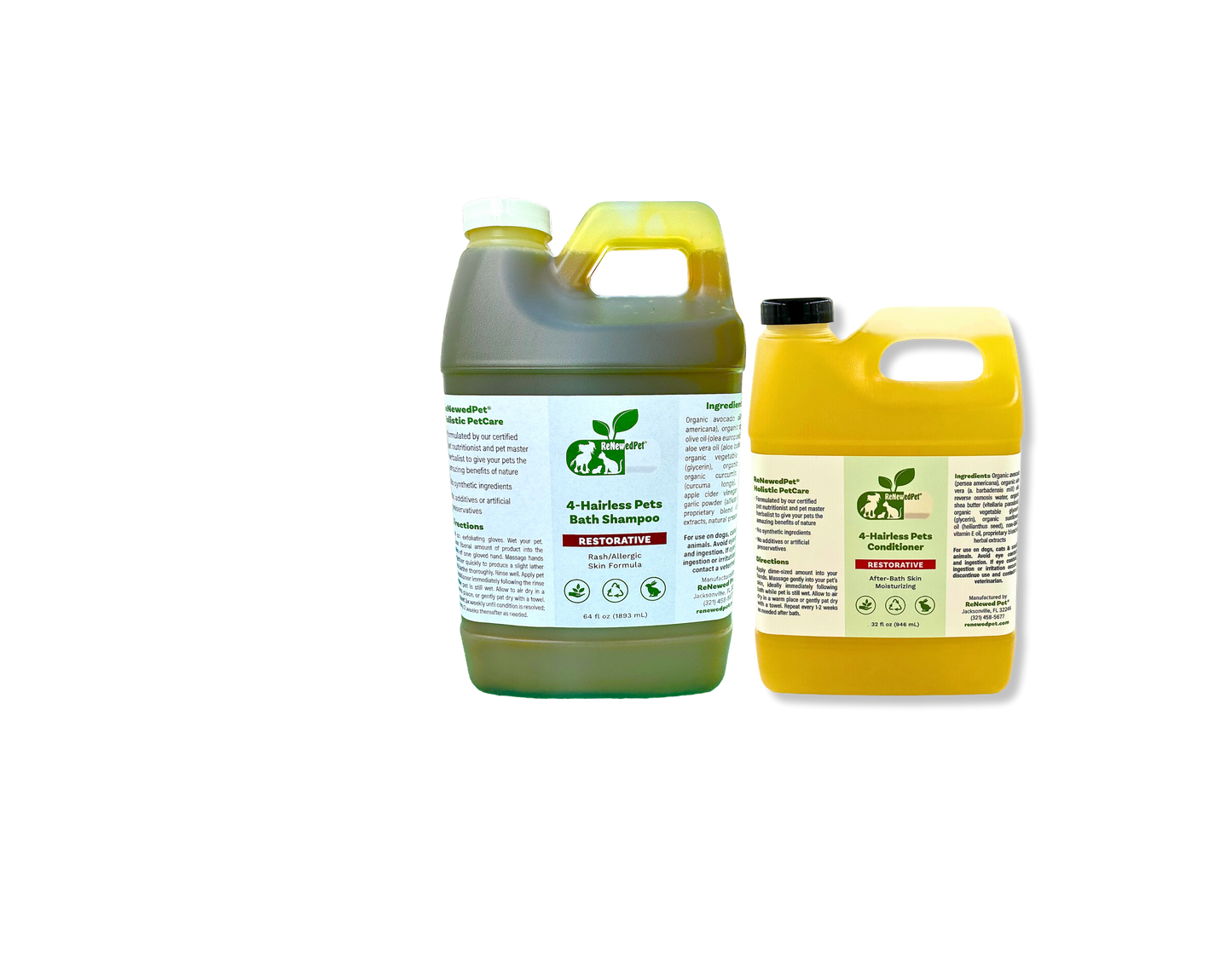 4-HAIRLESS PETS RESTORATIVE SHAMPOO & CONDITIONER