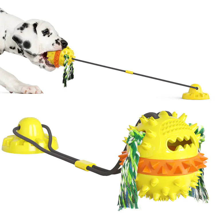 Powerful Biting-Resistant Dog Toy with Sucker