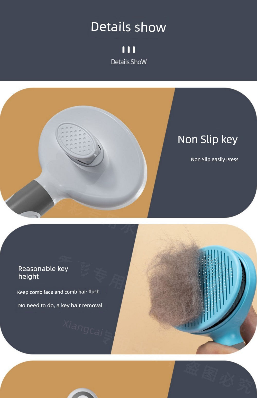 Cat Comb Floating Hair Comb Hair Brush Dog Hair Removal Cat Petting Handy Gadget Cleaning Long Hair Special Pet Cat Supplies