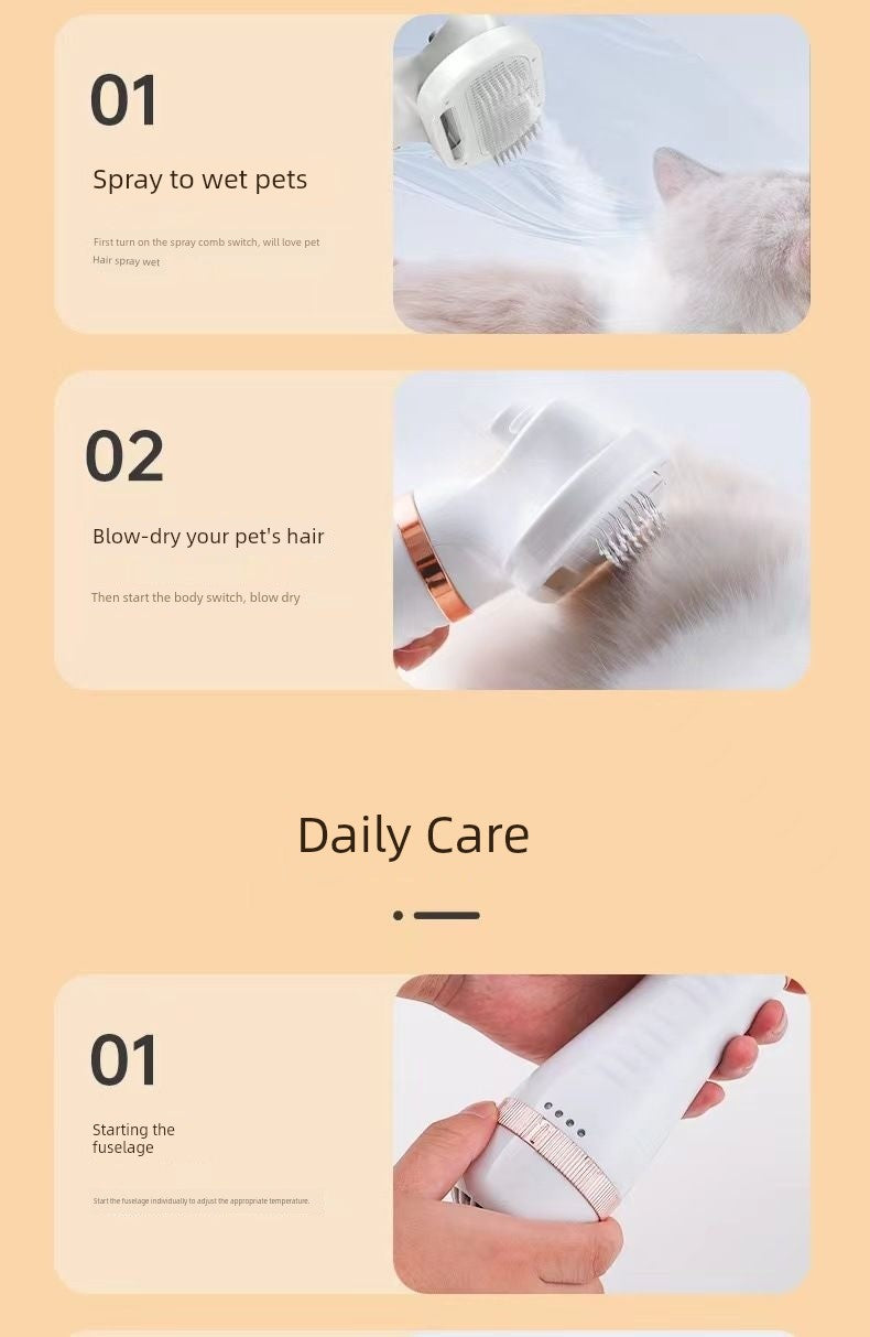 Best Selling Electric Pet Spray Comb Cat Napping One Blow Hair Comb Dog Beauty Blowing Combs Pet Supplies