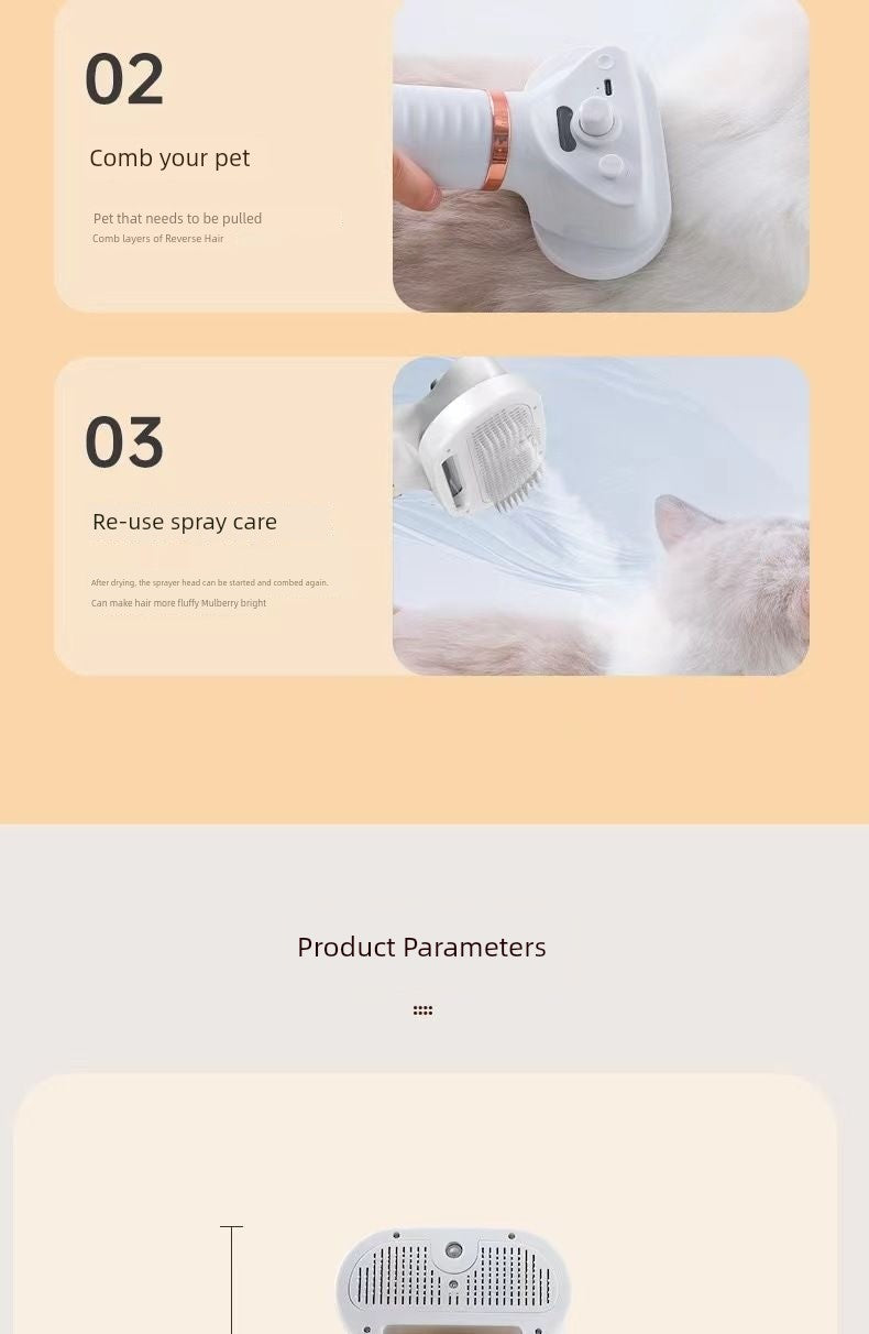Best Selling Electric Pet Spray Comb Cat Napping One Blow Hair Comb Dog Beauty Blowing Combs Pet Supplies