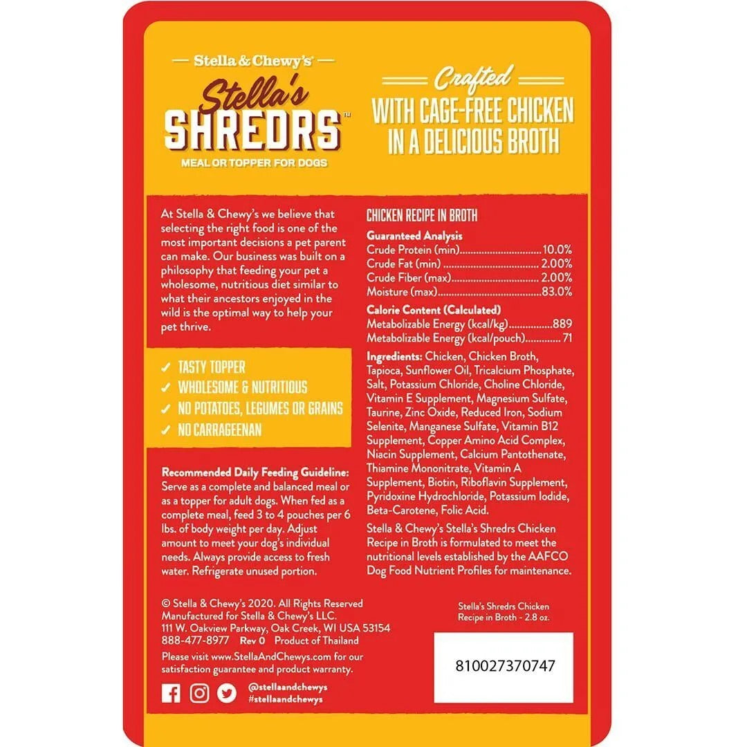 Stella & Chewys Shredrs Chicken Dog Food (2.8oz)