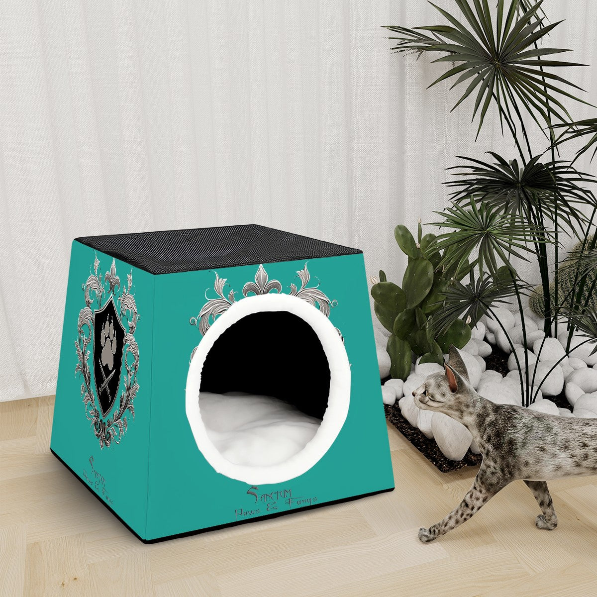 SPF Space Capsule Pet Bed - Turquoise