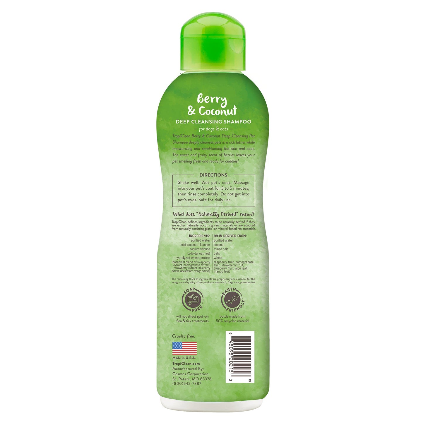 Tropiclean Berry and Coconut Dog Shampoo (20oz)