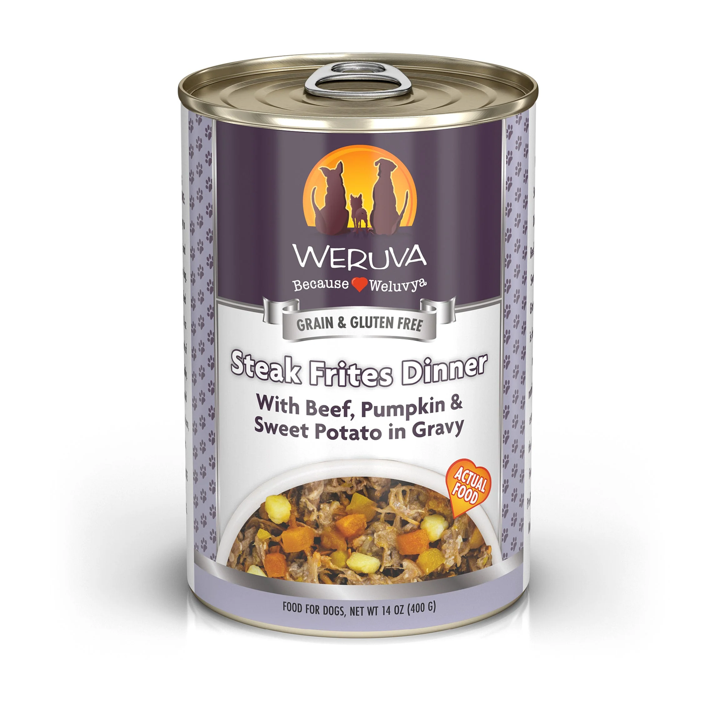 Weruva Steak Frites Dinner Wet Dog Food (14oz)