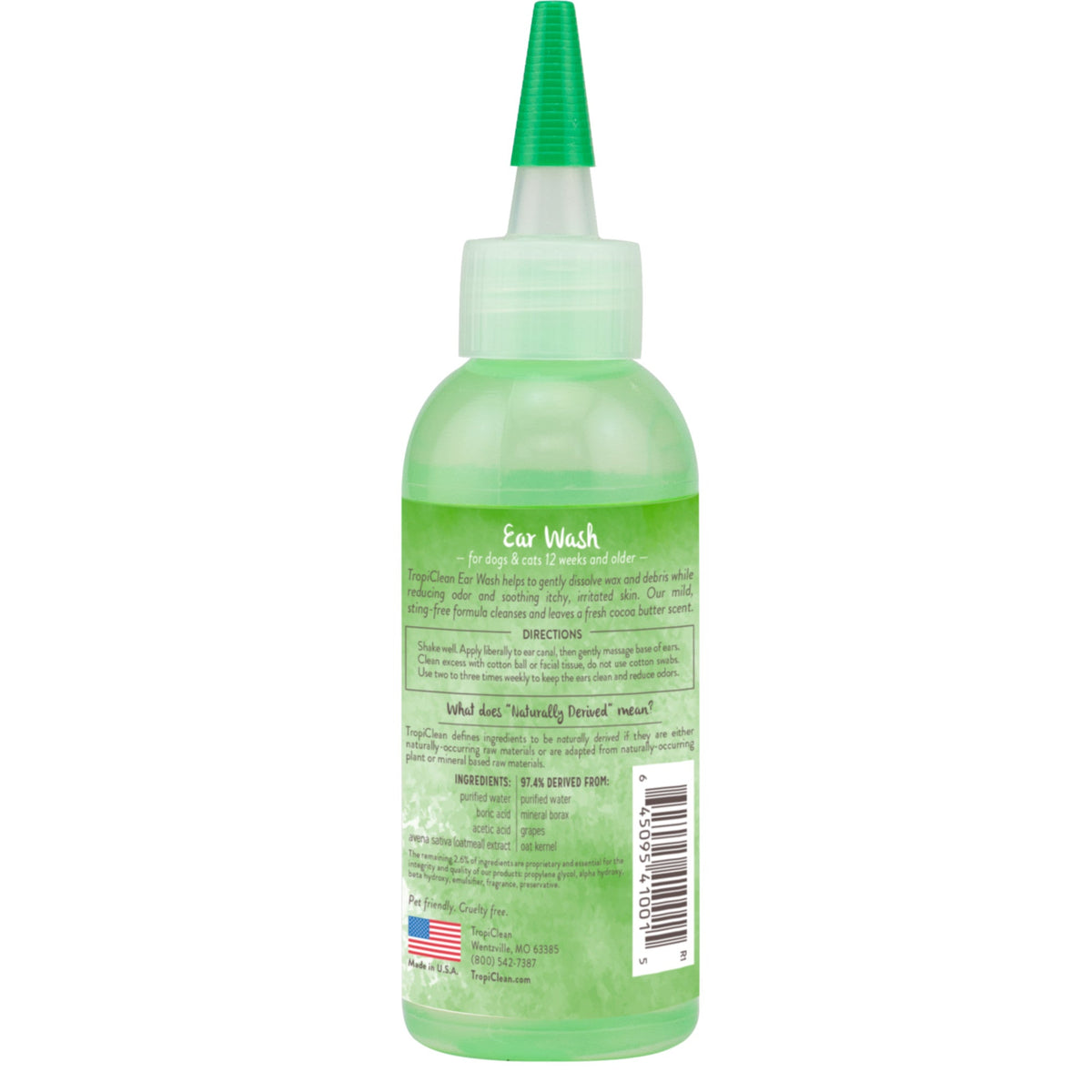 Tropiclean Alcohol Free Pet Ear Wash (4oz)