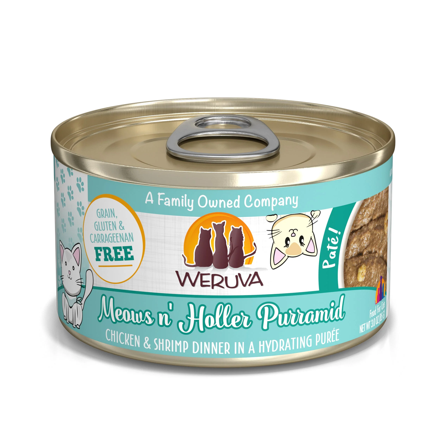 Weruva Adult Meows n' Holler Purramid Pate Cat Food (3oz)
