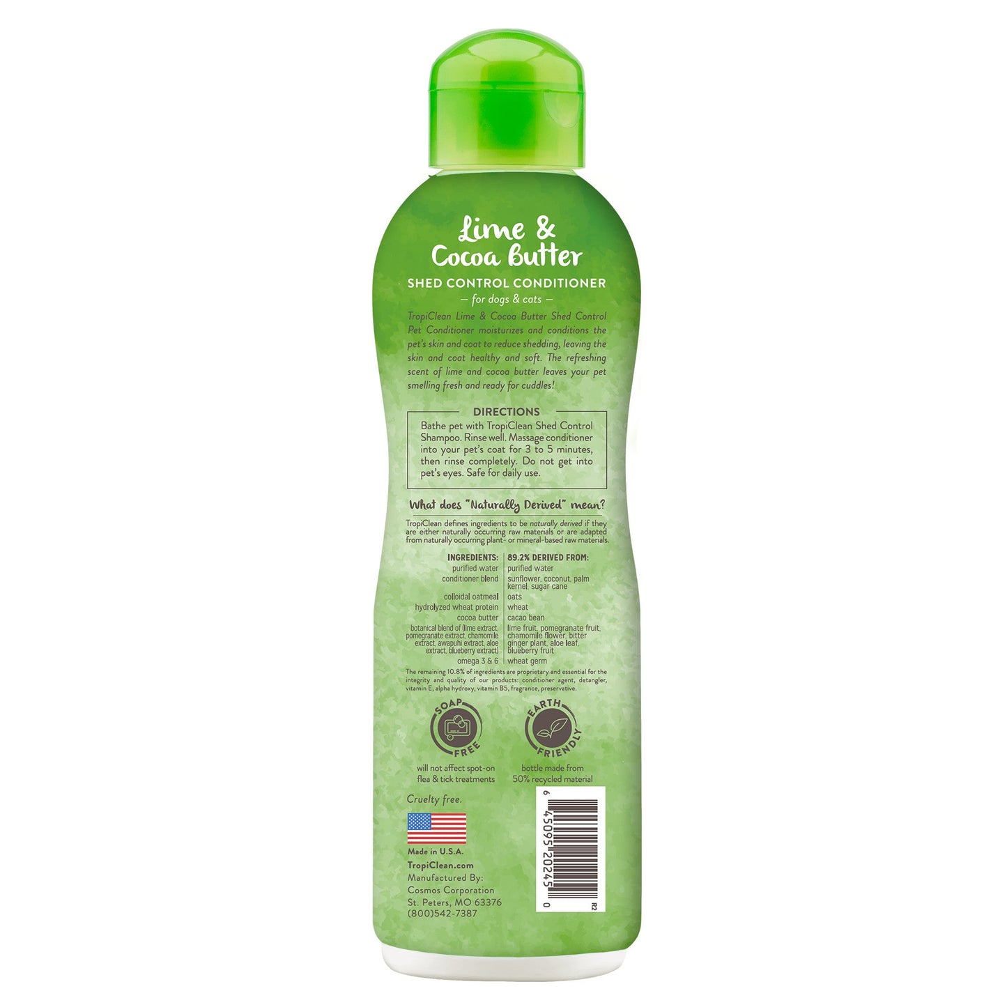 Tropiclean Lime and Cocoa Butter Pet Conditioner (20oz)