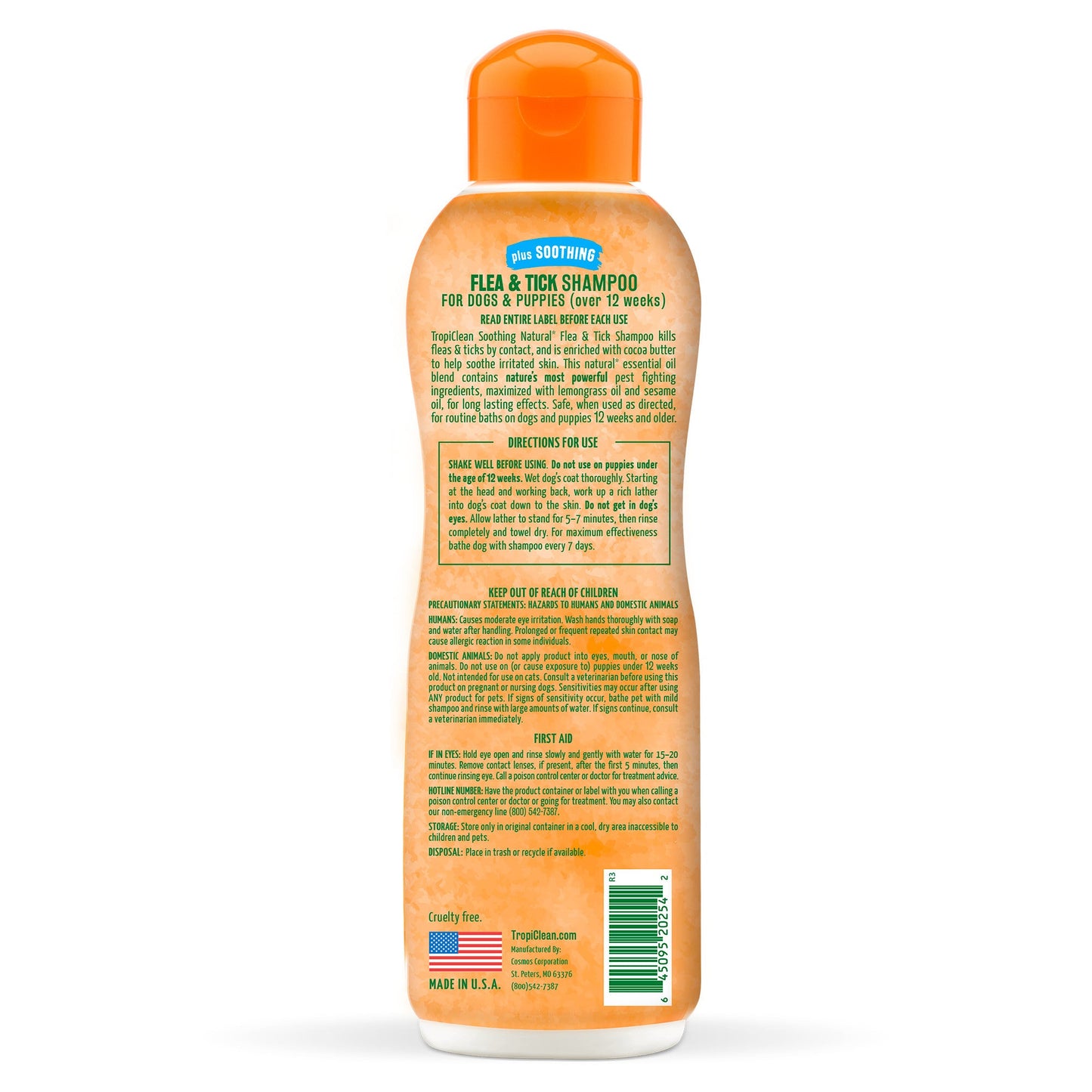 Tropiclean Flea and Tick Dog Soothing Shampoo (20oz)