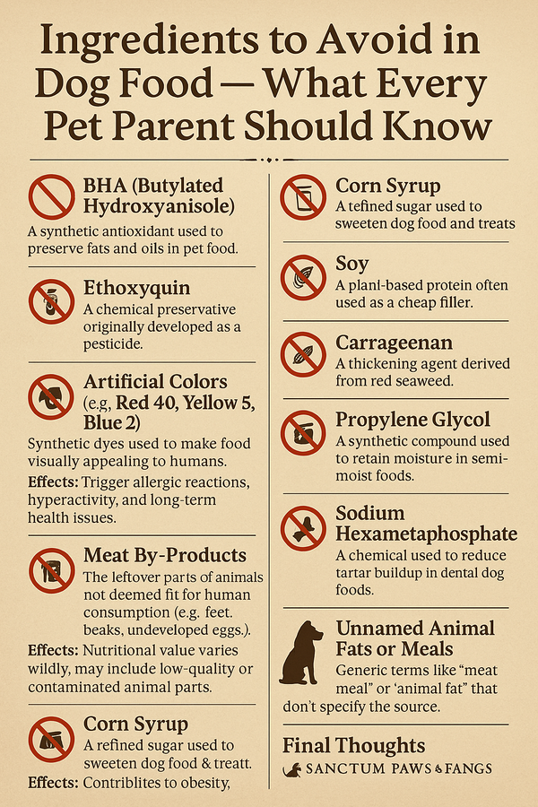 Ingredients to Avoid in Dog Food — What Every Pet Parent Should Know