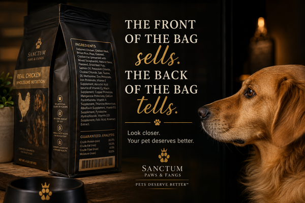 The Front Of The Bag Sells. The Back Of The Bag Tells.