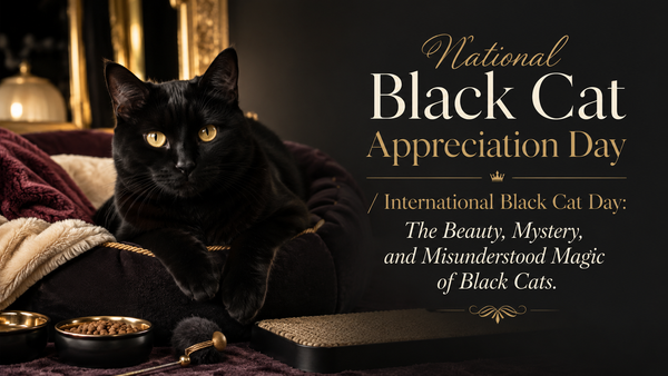 08/17 National Black Cat Appreciation Day / International Black Cat Day: The Beauty, Mystery, and Misunderstood Magic of Black Cats