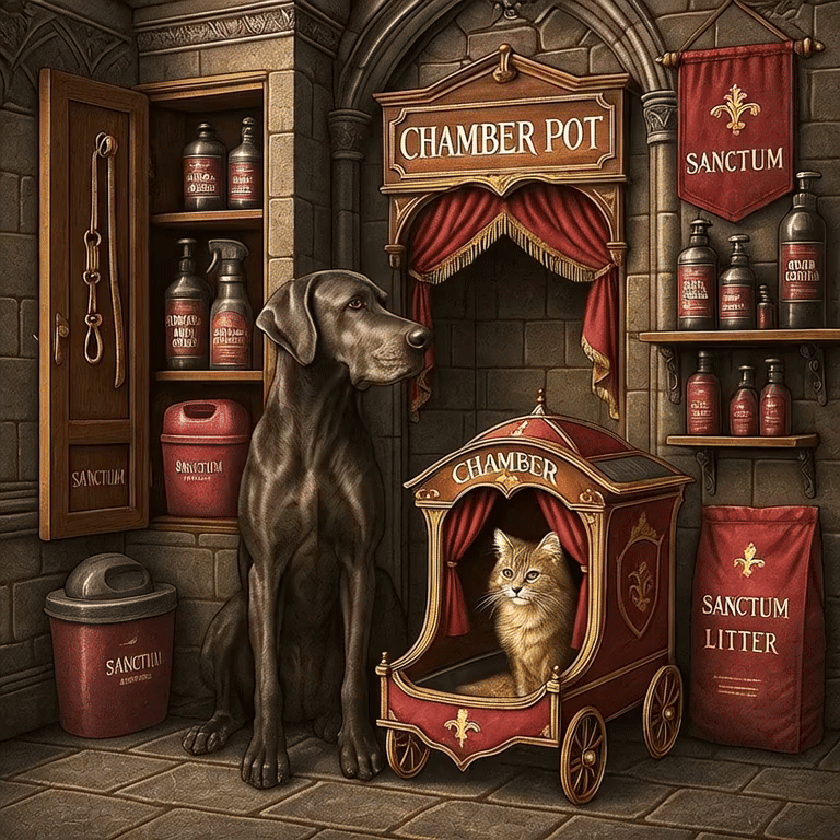 Chamber Pots (Litter box), Wee pads, poo bags and more!