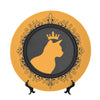 SPF Decorative Plate (King Cat Outline) - Orange