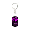 SPF Rectangular Metal Keychain - Proud Pawrent - Pink