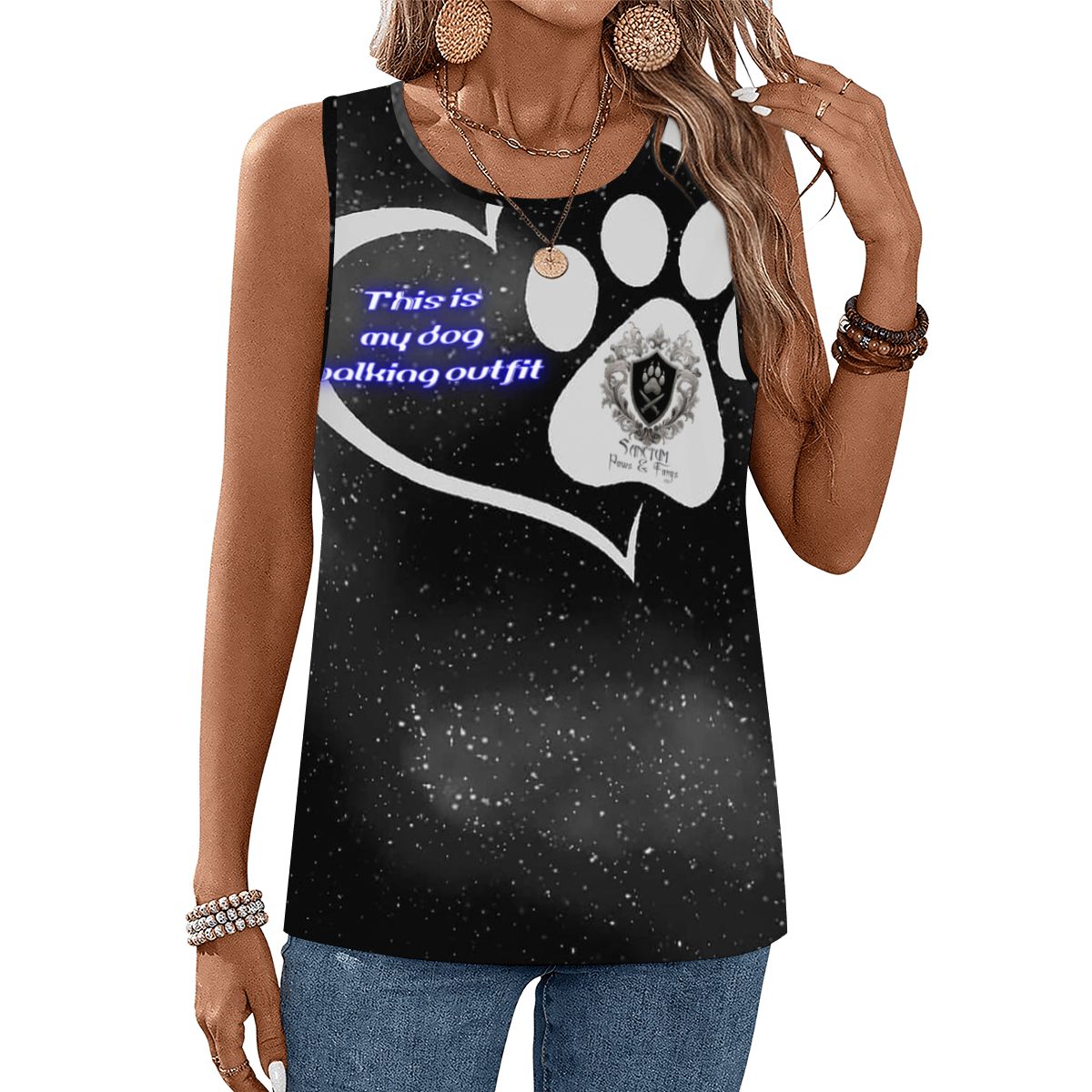 SPF Sleeveless Workout Tops for Women - Black