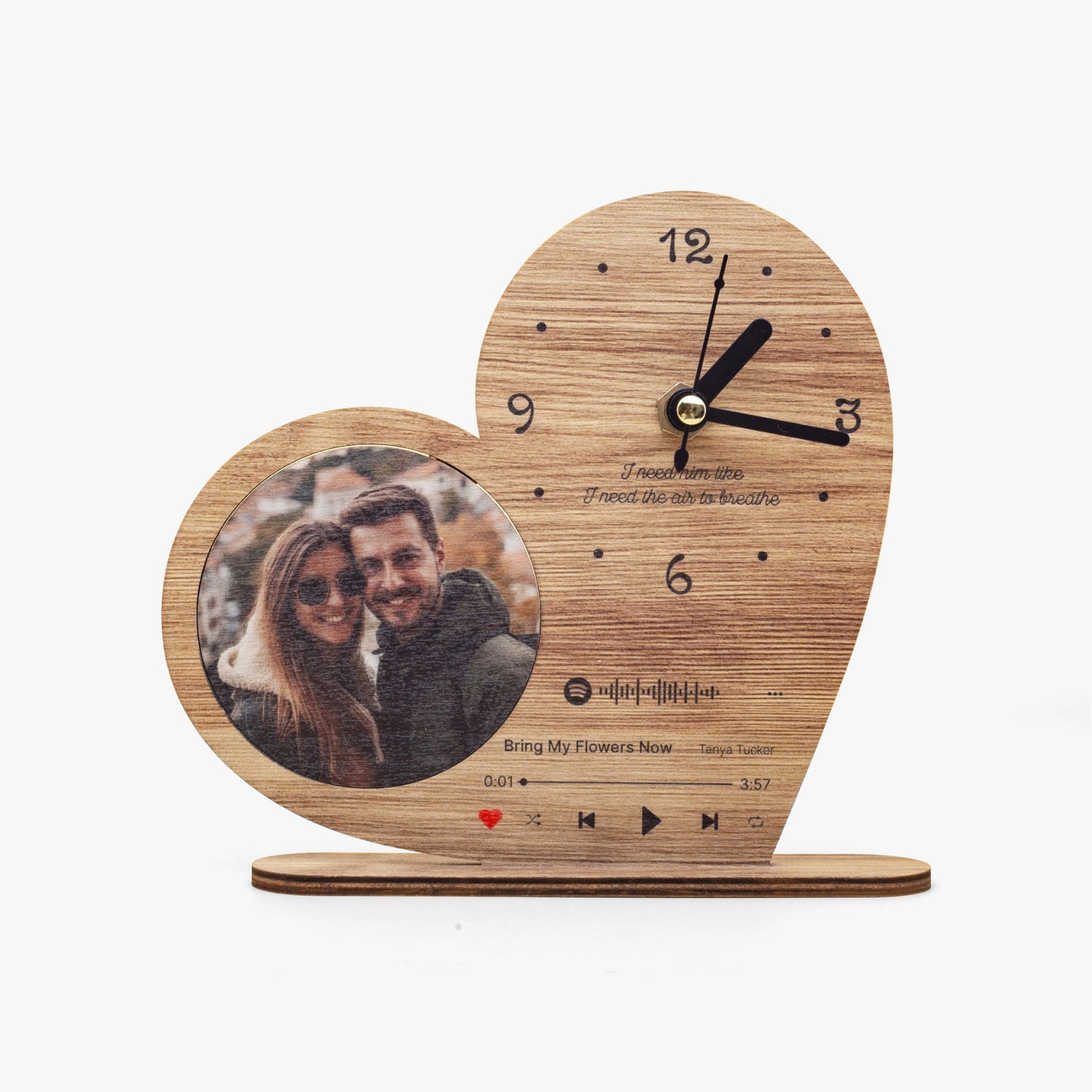 Curated Ethical Lifestyle: Heart Shape Customized Album Clock - Sanctum Paws and Fangs