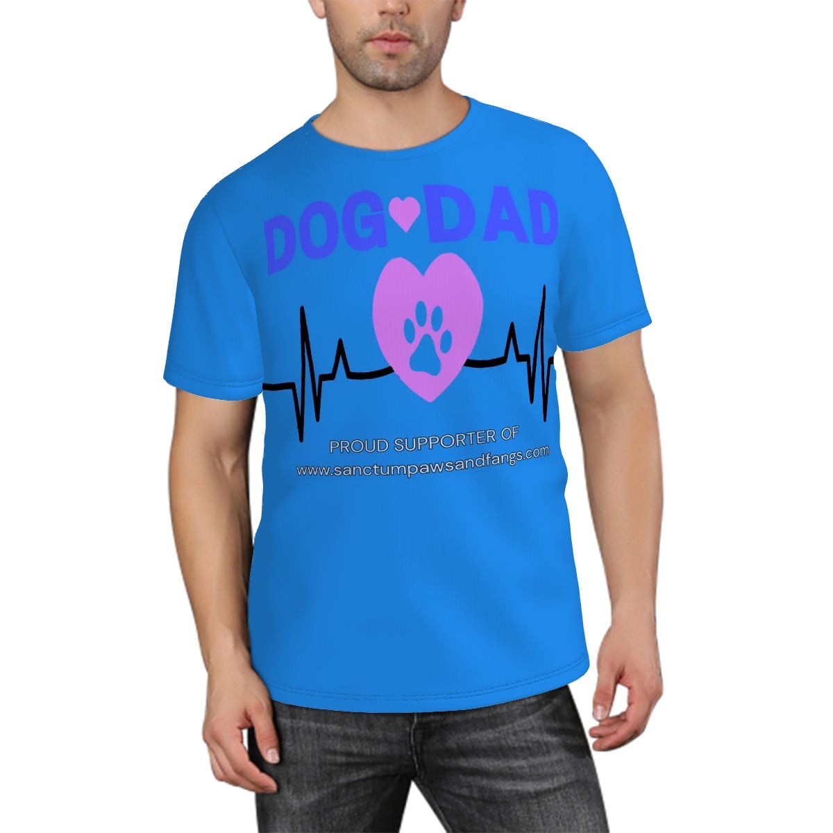 Dog Dad Blue Tee