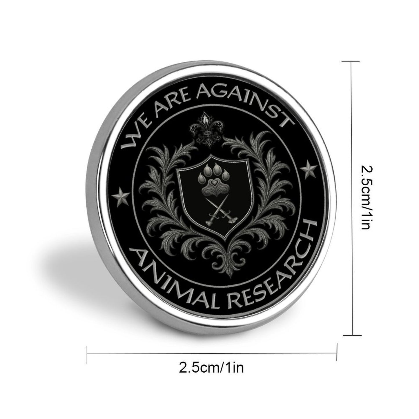 SPF Round Badge - Against Animal Cruelty/Research