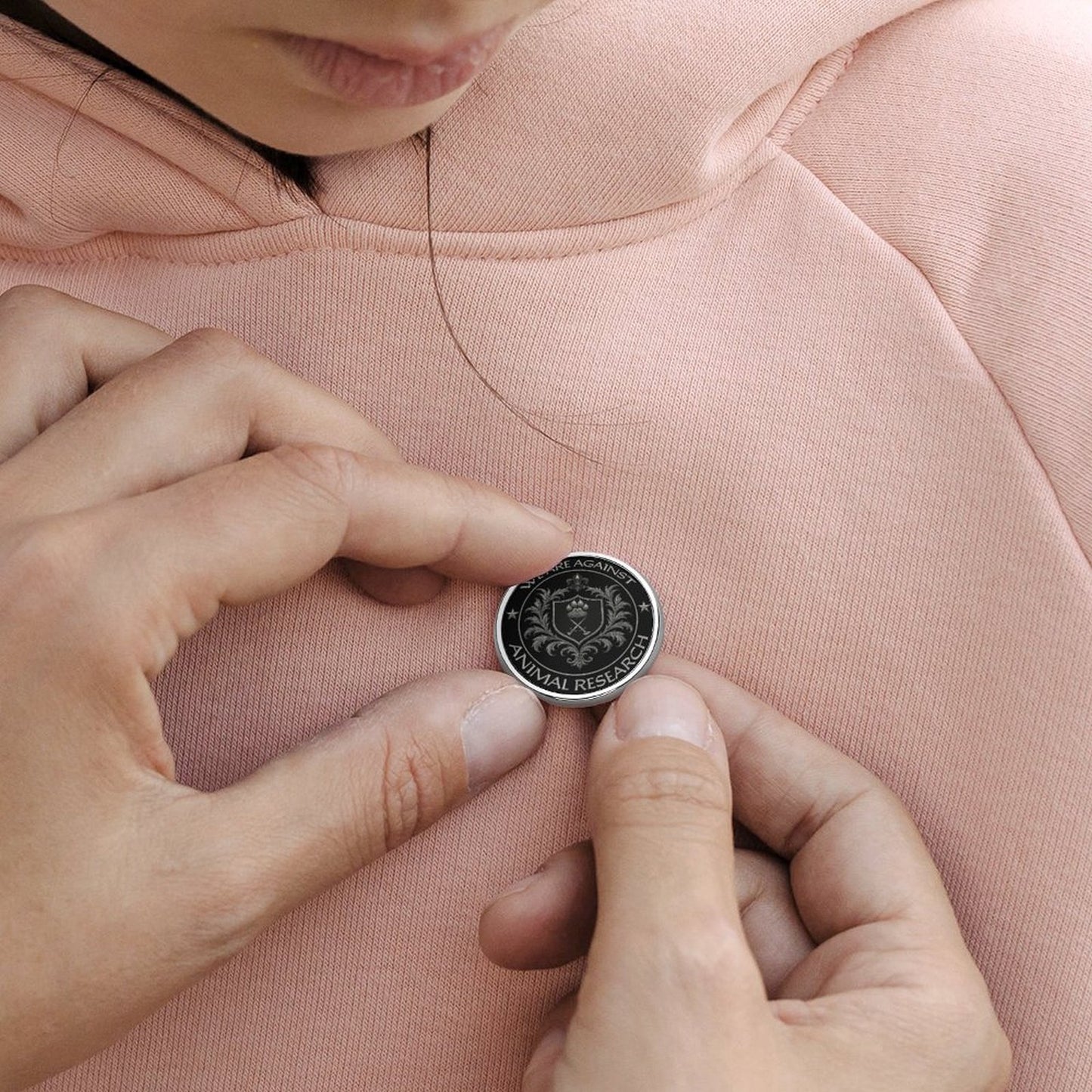 SPF Round Badge - Against Animal Cruelty/Research