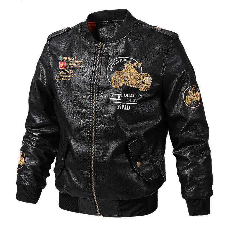 PU Leather Bomber jacket