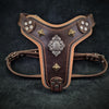 Premium Pet Guardian Gear: The ''Aztec'' harness Brown Small to Medium Size - Sanctum Paws and Fangs