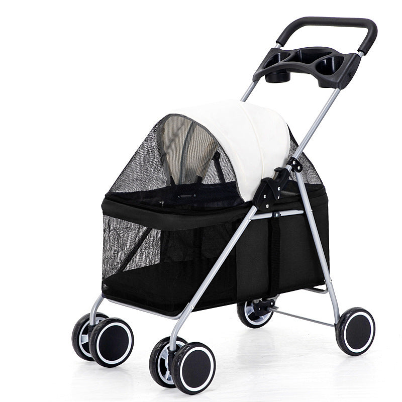 Lightweight Folding Pet Stroller – Universal Multi-Pet Trolley with Easy Installation