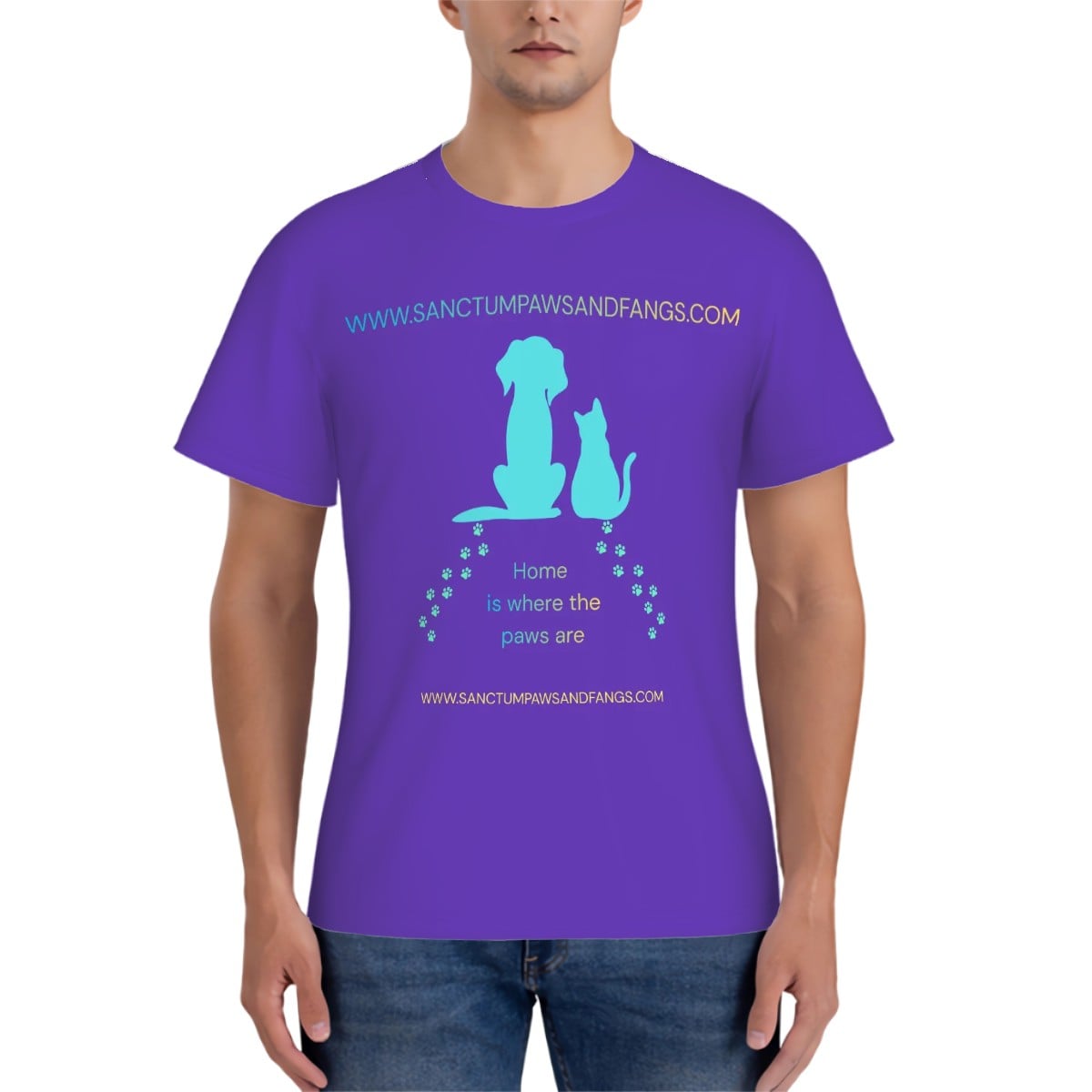 Curated Ethical Lifestyle: Home is Paws Tee - Sanctum Paws and Fangs