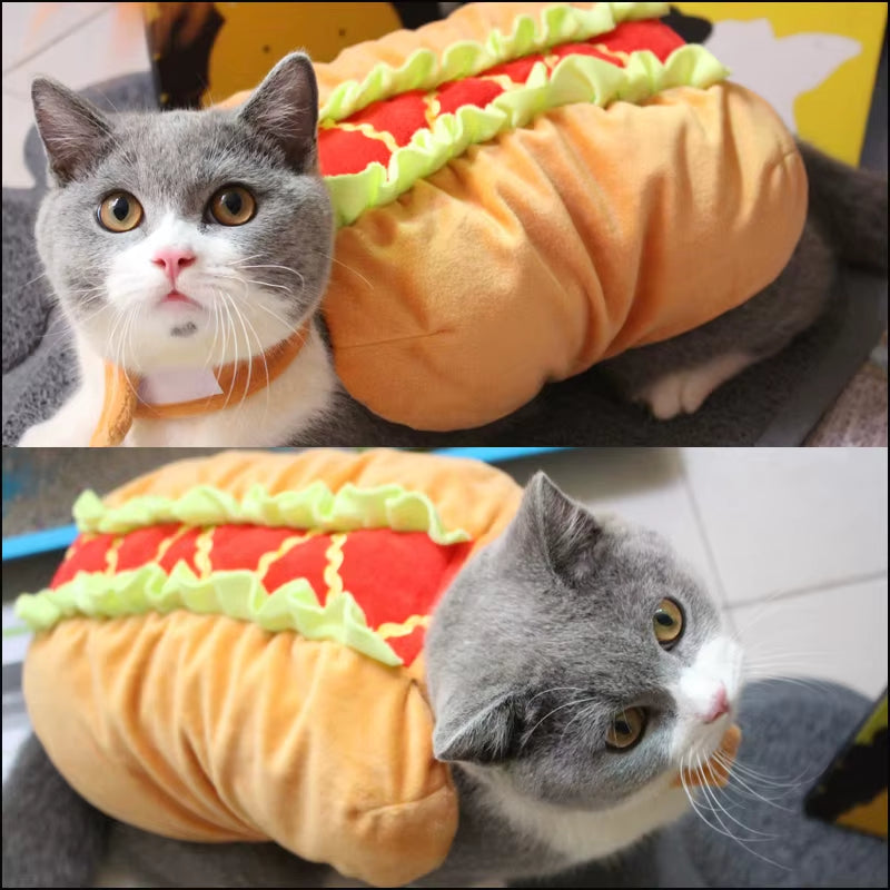 Dress Your Furry Friend as a Cute Hotdog! 🌭🐾 Adorable Pet Costumes for Dogs and Cats!