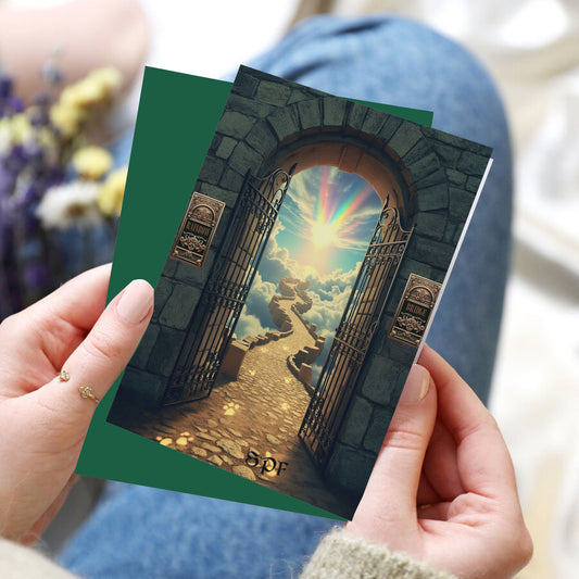 SPF Rainbow Bridge Condolences Card