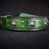 Premium Pet Guardian Gear: The "Eros" collar 2.5 inch wide Green - Sanctum Paws and Fangs