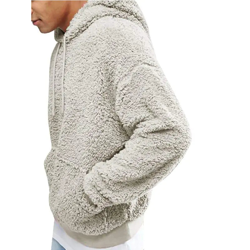 Men's Hoodie with Plush Fabric