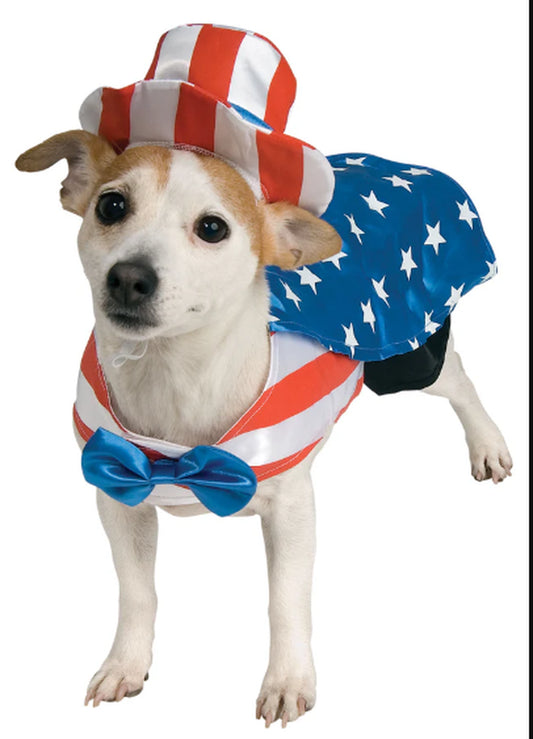 Get Your Pup Ready for the 4th of July with an Uncle Sam Hat and Beard Costume! 🇺🇸🐾🎉