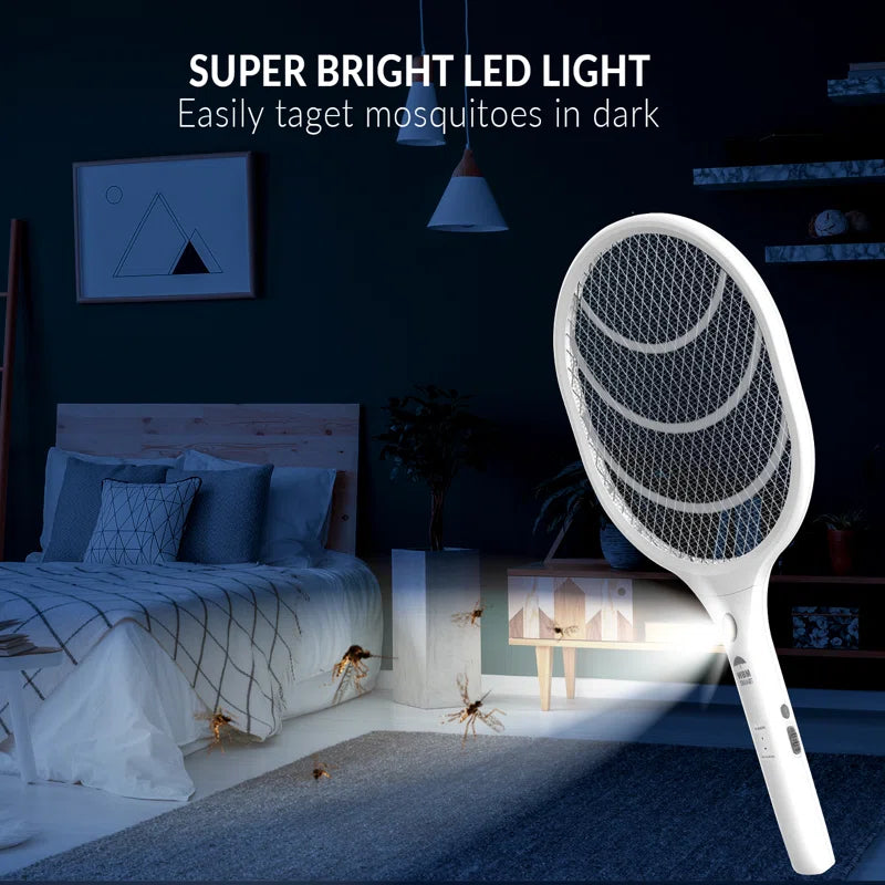 Rechargeable Electric Fly Swatter Racket - 2 Pack Bug Zapper for Ultimate Insect Control