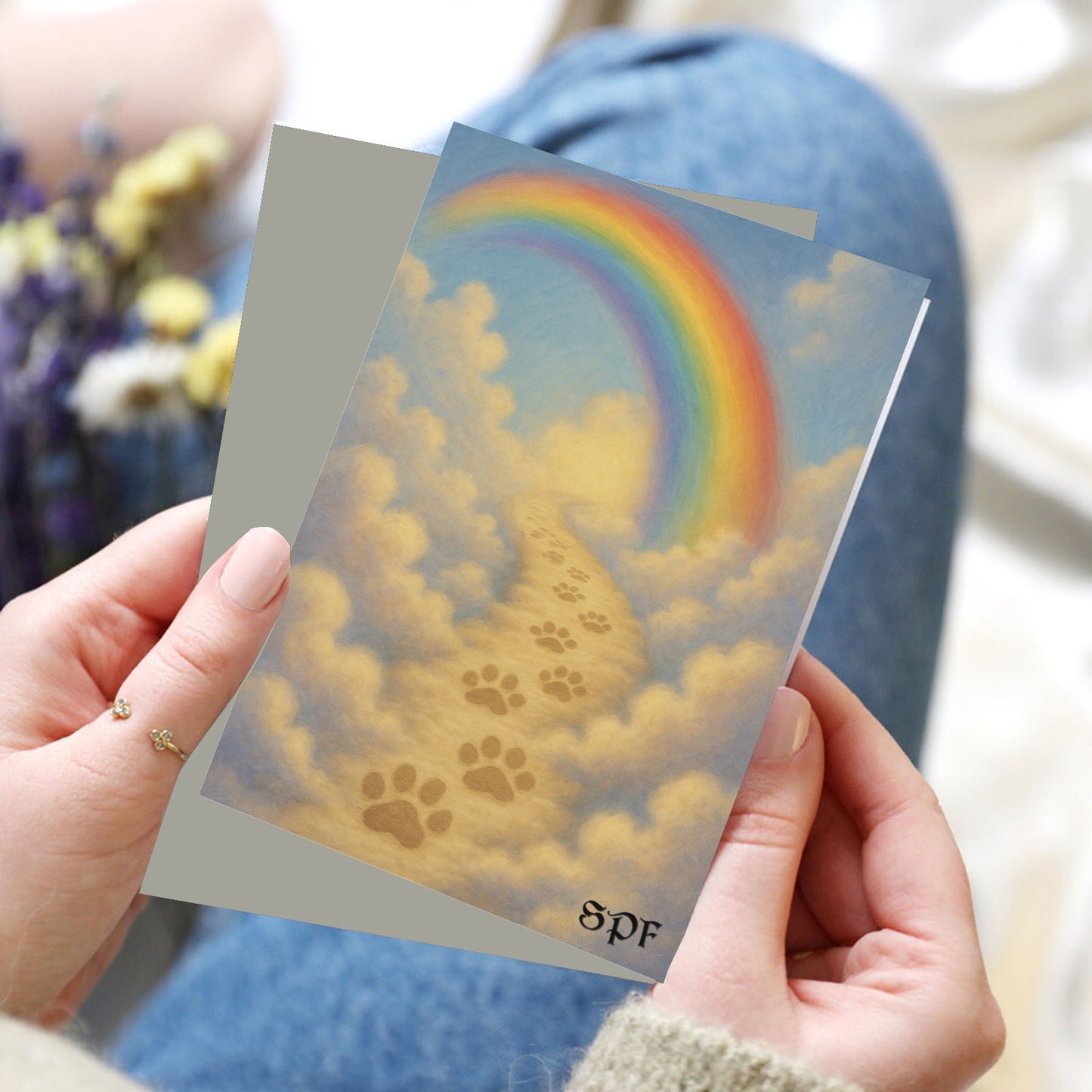 SPF Rainbow Bridge Condolences Card