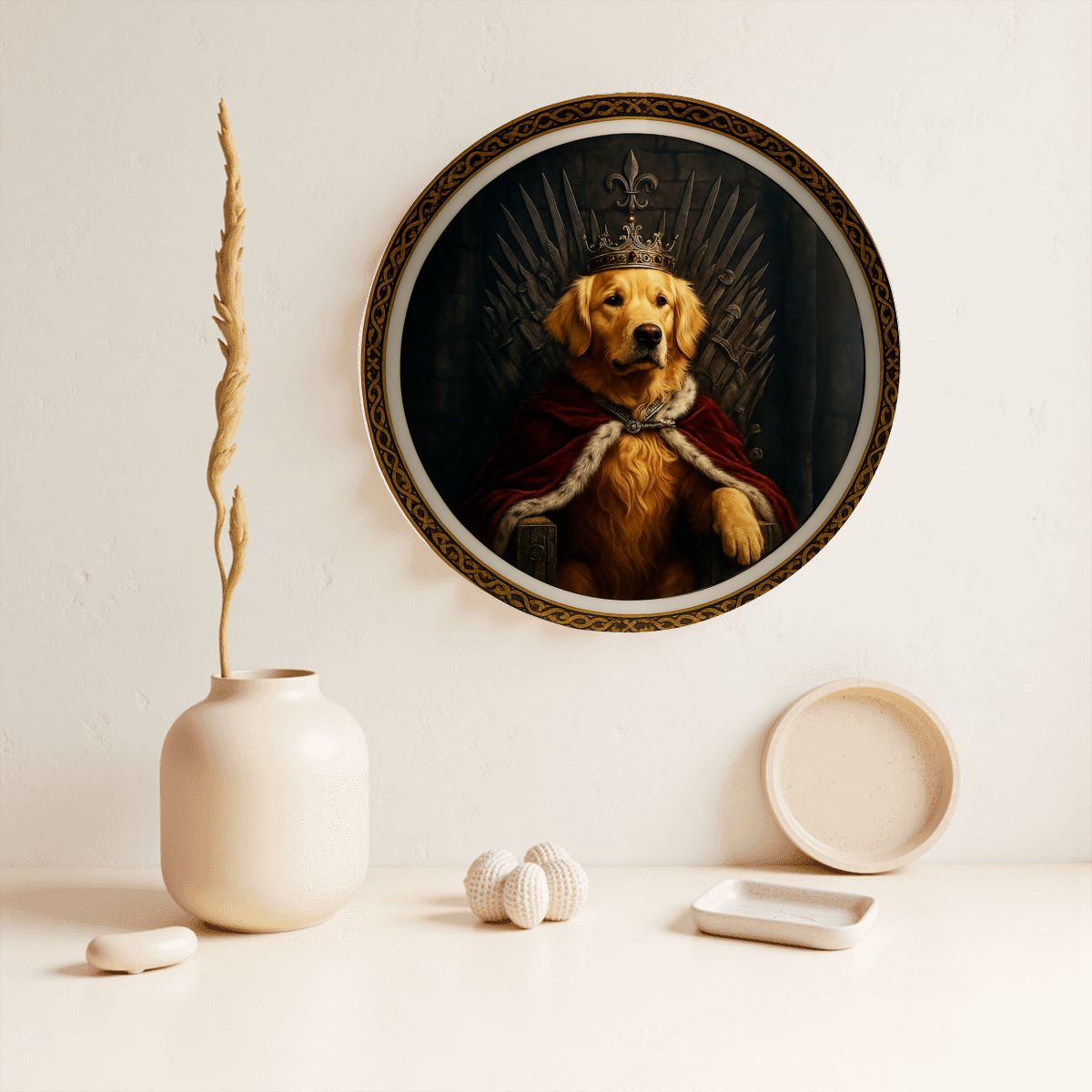 SPF Decorative Plate (Royal Collection) - Golden Retriever 1