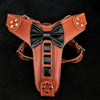 Premium Pet Guardian Gear: Bestia ''Bowtie'' leather harness - Sanctum Paws and Fangs