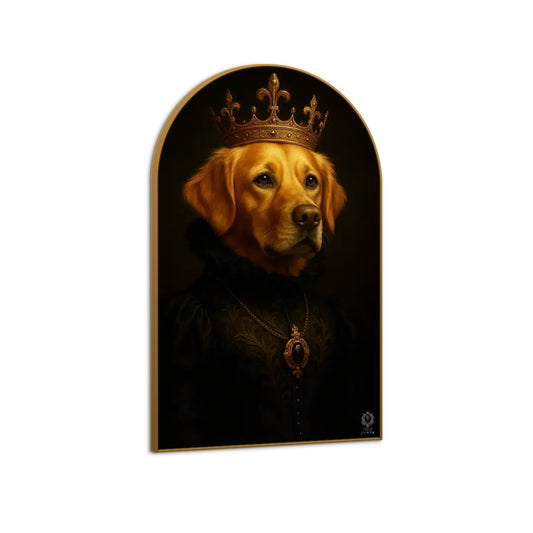 SPF Arched Canvas Prints Wall Art (Golden Retriever)