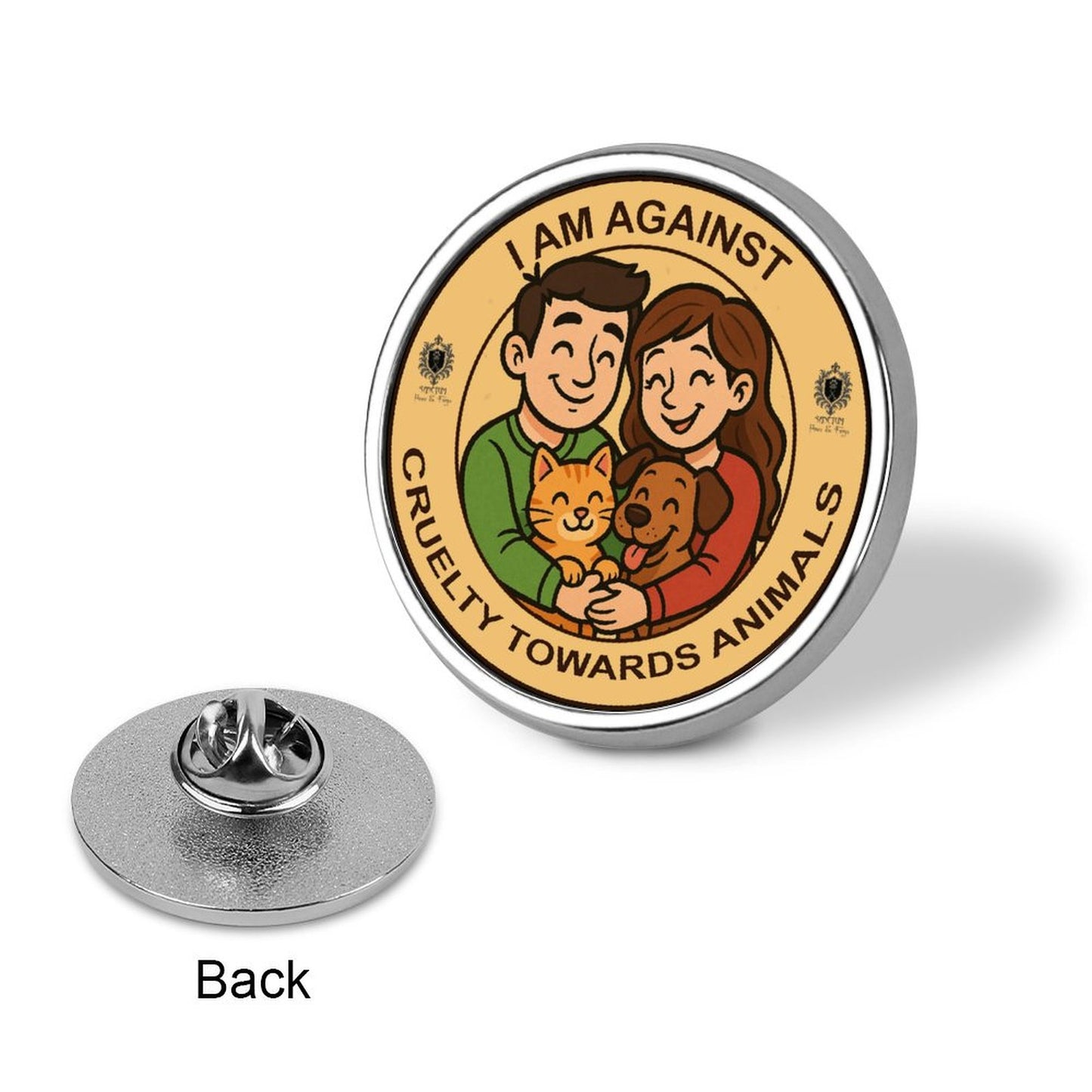 SPF Round Badge - Against Animal Cruelty/Research